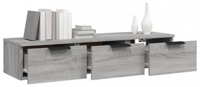 szürke sonoma színű szerelt fa faliszekrény 102 x 30 x 20 cm
