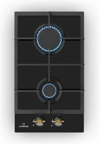 Klarstein Victoria Domino, gáz főzőlap, 2 Sabaf égő, üvegkerámia, retró design