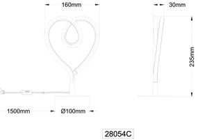 Globo 28054C - LED Asztali lámpa AMORE LED/6W/230V fényezett króm