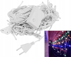 Jégcsap 300 Led Karácsonyfa Lámpa Többszínű Fehér Kábel Többszínű Csatlakozó