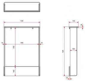 Fehér pelenkázó feltét (alkalmas komód mélysége 57 cm) Amori – Vipack