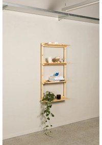 Natúr színű borovi fenyő fali könyvespolc 66x127 cm Groove – Karup Design