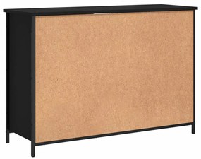 fekete szerelt fa tálalószekrény 100 x 35 x 70 cm