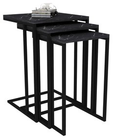 Black Mermer kisasztal szett, 3 db