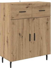 vidaXL Széf fiókkal Artisan tölgy 69,5 x 34 x 90 cm Faanyag