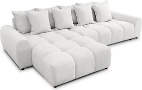 Fehér sarokkanapé (bal oldali-heverő résszel) Albane – Ropez