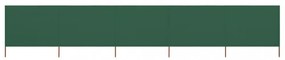 zöld 5-paneles szövet szélfogó 600 x 160 cm