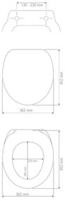 WENKO 23827100-WC WC-ülőke SEDILO 45,2x36,2 cm fekete/ezüst