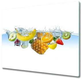 Üveg vágódeszka Gyümölcsök víz alatt 60x52 cm