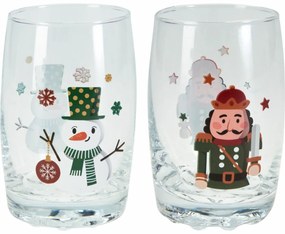 2 db karácsonyi pohár szett Hóember és Diótörő 250ml