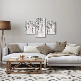 Kép - Fűzfa gallyak szürke vakolatban (90x60 cm)