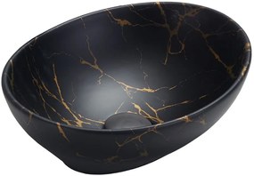 Mexen Elza, asztali mosogató 40,5x33x14 cm, kő-fekete utánzat, 21014098