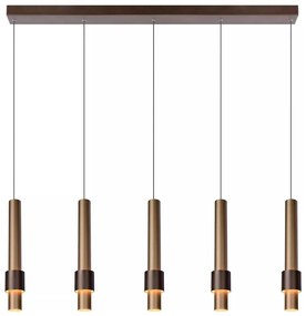 Lucide 24402/30/96 -LED Dimmelhető csillár zsinóron MARGARY 5xLED/4,2W/230V réz