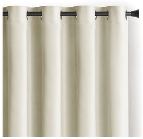 Krémszínű bársony dimout (részleges sötétítő) függöny 140x270 cm Eyelets – Restilo