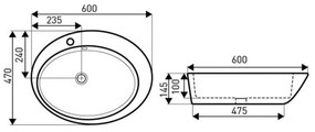 KR-726 kerámia design mosdó