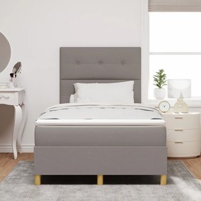 Box Spring Ágy Matrac nélkül Bézs 120x200 cm Szövet