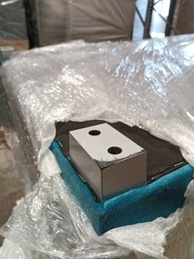 AKCIÓ Kék kihúzható sarokkanapé ZENOVA 220x140 cm, kétoldalas II. osztály