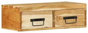 tömör akácfa falra szerelhető TV-szekrény 60x30x19 cm