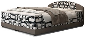 Kárpitozott boxspring ágy ORAN - lila/rózsaszín / 160x200