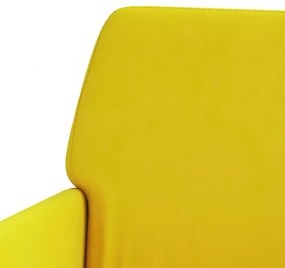 sárga bársonypad 108x79x79 cm