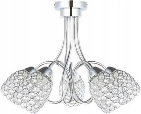 Lámpa csillár Kristály króm kristályok 5xE27 glamour