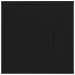 2 db fekete falra szerelhető TV-szekrény 40 x 34,5 x 40 cm