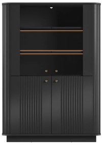 Vesper vitrin - fekete / arany fogantyúk