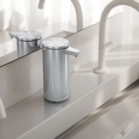 Matt ezüstszínű automata acél szappanadagoló 266 ml – simplehuman