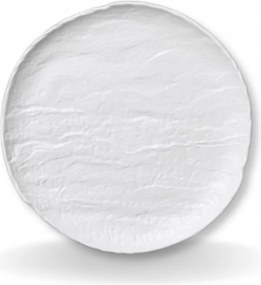 Ebédlő tányér Wilmax 28 cm fehér porcelán, kő utánzat