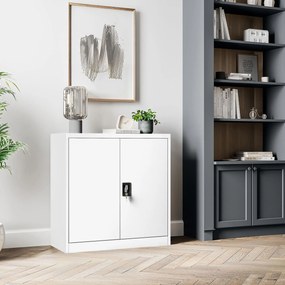 Alacsony fém irattartó szekrény BEATA, 900 x 930 x 400 mm, fehér