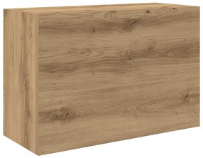 kézműves tölgy szerelt fa fali fürdőszobaszekrény 60x25x40 cm