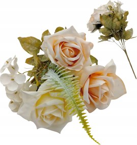 Művirág csokor 34cm Mix Sűrű Mint Élő Virágok Váza Rózsa