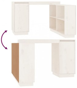 fehér tömör fenyőfa íróasztal 110x50x75 cm