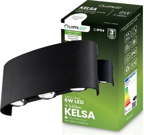 LED-es homlokzati fali lámpa 6W kültéri kerti fali lámpa Felső Alsó