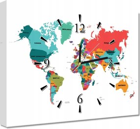 Faliórák 40x30 Világtérkép