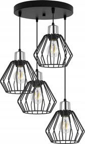 Mennyezeti Lámpa Lógó Csillár Fekete Glamour Modern Nappali Szoba