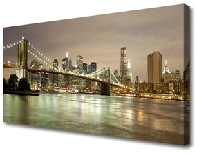 Canvas kép Bridge City Architecture 100x50 cm