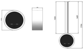 InFire - Függő BIO kandalló á. 70 cm 3kW fehér