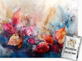 Fotótapéta Absztrakt Levelek Beton Falra Hálószoba Nappali 350x250