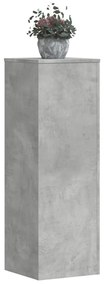 betonszürke szerelt fa növényállvány 33 x 33 x 100 cm