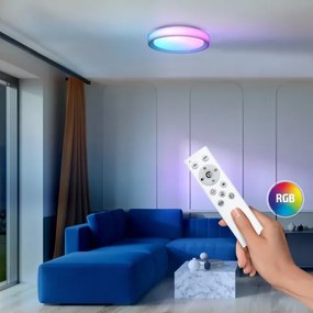 Solight WO8015 - LED RGB Dimmelhető mennyezeti lámpa FLOCO LED/30W/230V+RGB/6W+RC d.40cm
