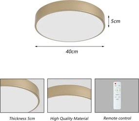 BRILAGI - LED dimmelhető mennyezeti lámpa POOL LED/48W/230V Ø 40 cm aranyszínű + távirányító