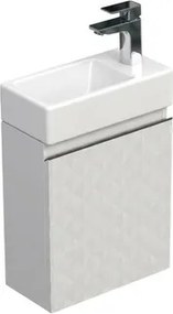 SAT Cube Way 3D Mosdószekrény mosdóval 40x47,5x20 cm fehér matt CUBE3D40DPB