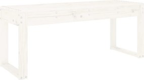 vidaXL fehér tömör fenyőfa kerti pad 110x38x45 cm