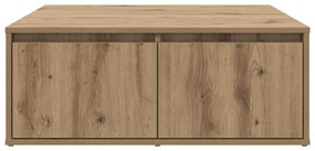 Dohányzóasztal fiókkal kézműves tölgy 80 x 80 x 31 cm Faanyag