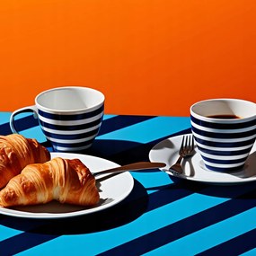 Poszter 100x100cm Croissanty