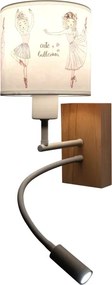 BRILAGI - LED Flex. lámpa BOBO WOOD 1xE27/25W/230V + LED/3W tölgy/fehér/rózsaszín/csomag