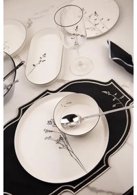 27 darabos étkészlet, fehér/fekete/porcelán