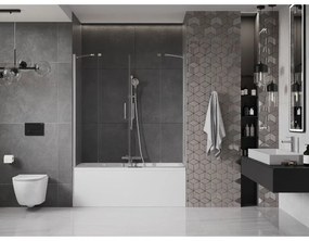 Mexen Velar Duo, 2 szárnyas eltolható kádparaván 150 x 150 cm, 8mm átlátszó üveg, króm profil, 896-150-000-02-01