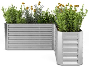 Blumfeldt High Grow magaságyás, L alak, időjárásálló, korrózióálló, robusztus, 742 L